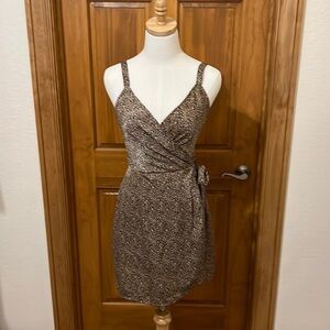 NWT Gentle Fawn Size S Leopard Side Zip and Tie Dress